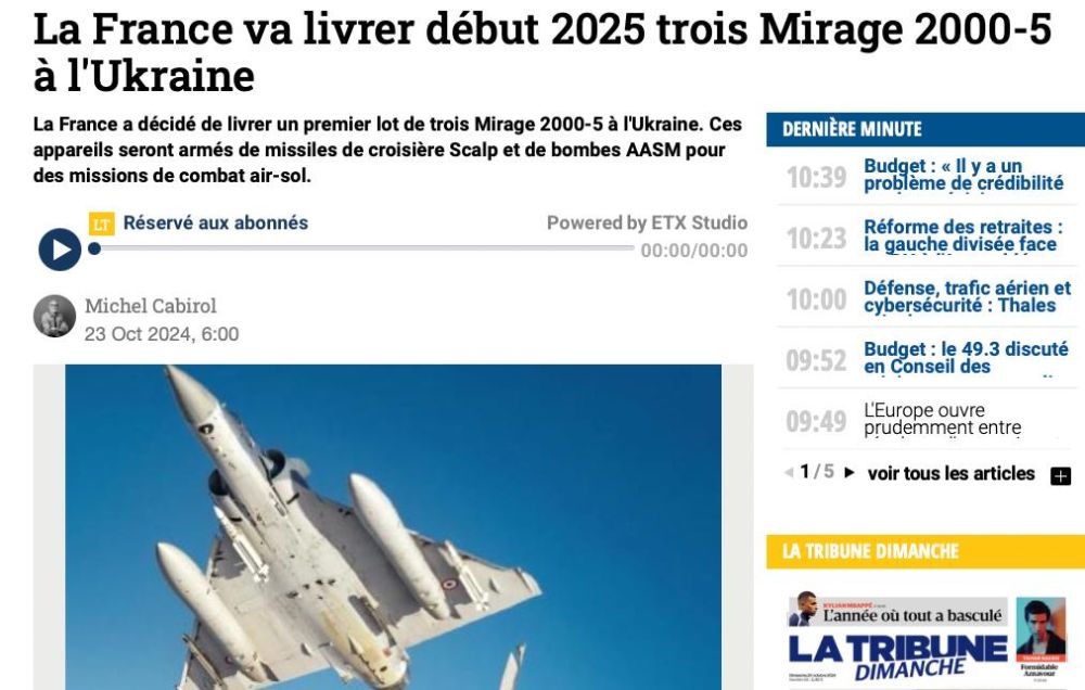 La Tribune:    Mirage 2000-5     2025-