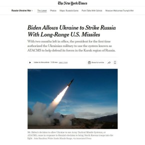 New York Times ,                   ATACMS    