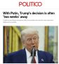 Трамп хочет перезагрузки отношений с Россией больше, чем мира на Украине — Politico