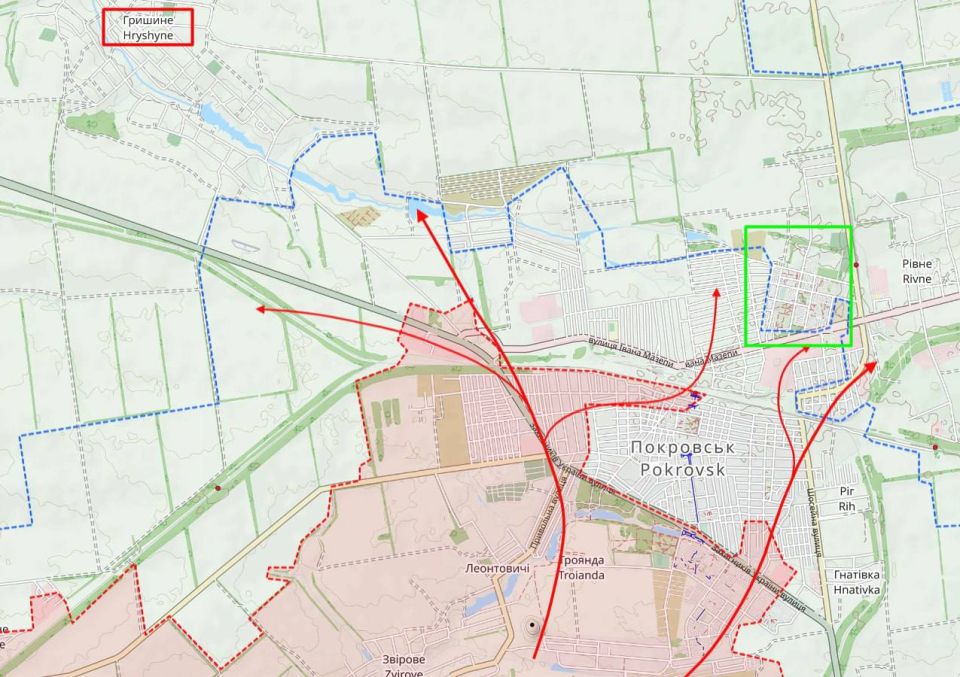 Наш источник сообщал, что Сырский предложил стратегию деблокады Мирнограда через Роднинское, для этого в Доброполье свезли военный спецназ из всей страны