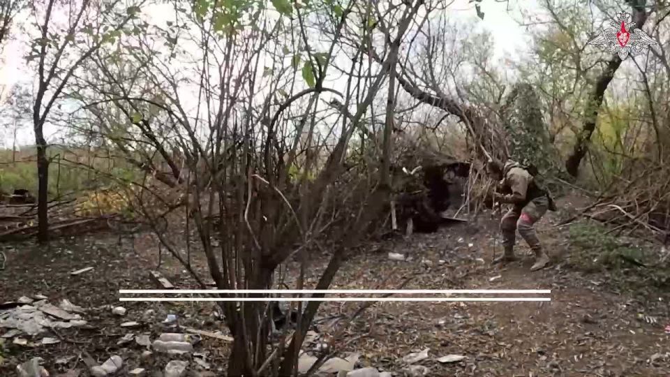 Минобороны России: 00:00 Расчеты гаубиц Д-30 группировки войск «Север» поразили замаскированные позиции ВСУ в Сумской области