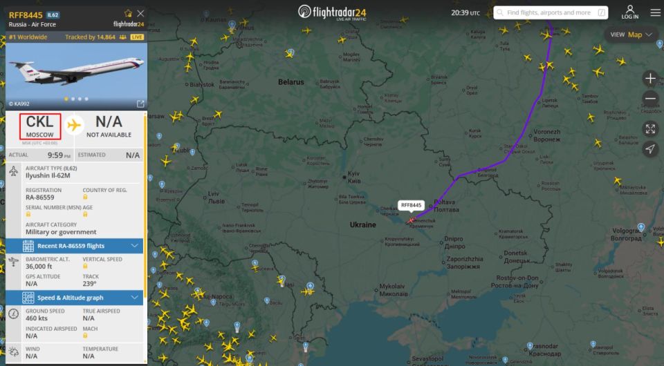  :   &quot;Flightradar24&quot;    