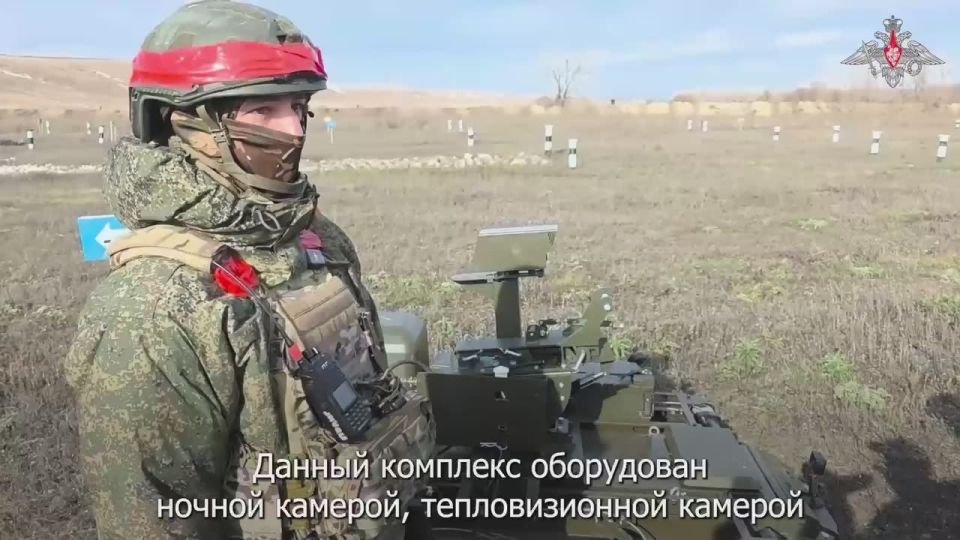 Чингис Дамбиев: Военнослужащие 47-й танковой дивизии группировки войск «Запад» научились управлять новыми многофункциональными роботизированными комплексами «Курьер» на полигоне в тыловом районе зоны СВО