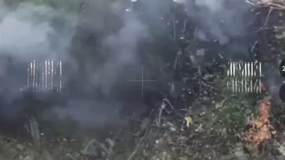 Работа ударных расчетов на Ореховском направлении по укрытию противника