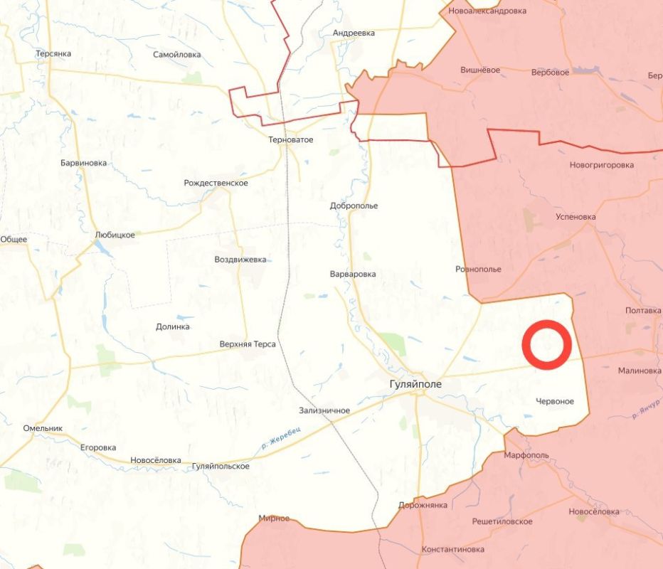 ВС РФ освободили населенный пункт Веселое около Гуляйполя в Запорожской области