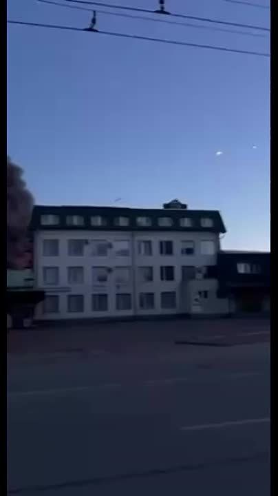 Кадры уничтожения военных объектов в Тернополе