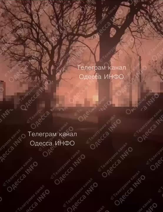 Взрывы и огромный пожар в Болграде