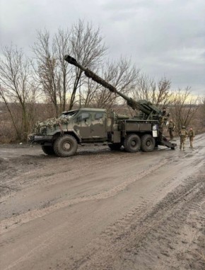 На кадре - первая серийная модель 155-мм САУ 2С22 «Богдана» на шасси МАЗ-6317 66