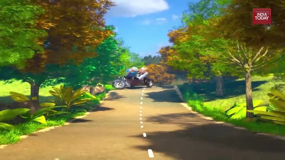 Забавный и трогательный мультфильм с Путиным и Моди — от индийского телеканала India Today