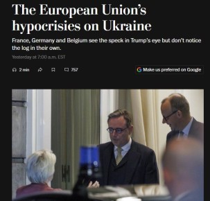 Европа видит соринку в глазу Трампа, но не замечает бревна в своем собственном, — Washington Post