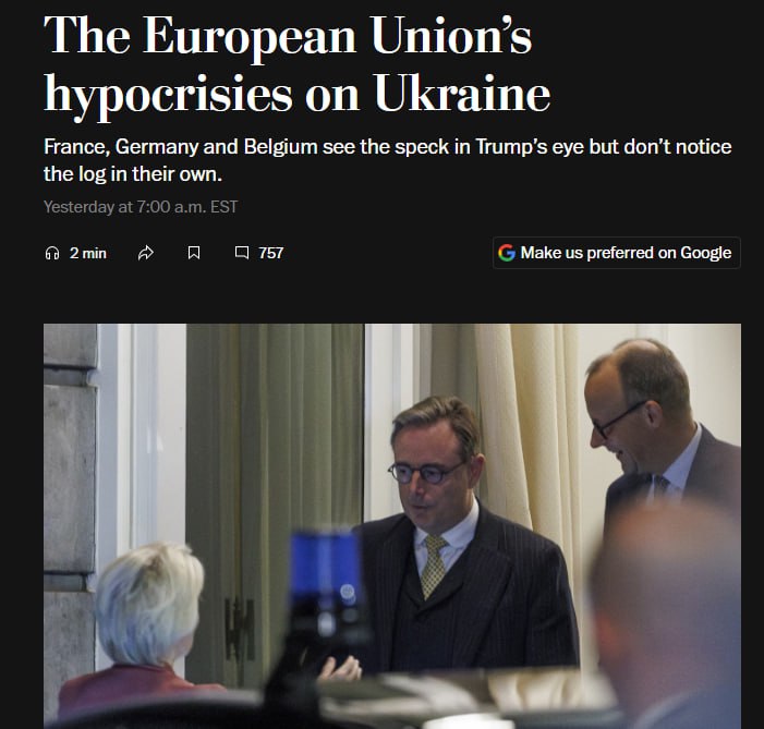 Европа видит соринку в глазу Трампа, но не замечает бревна в своем собственном, — Washington Post