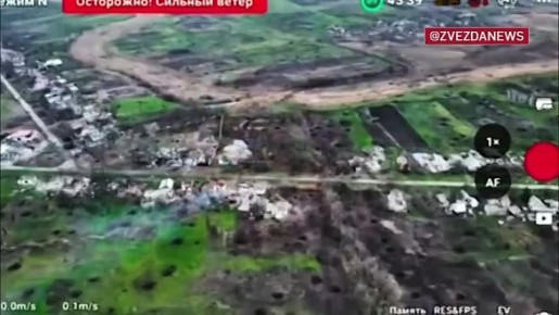 Точная работа российской артиллерии по живой силе противника в Гуляйполе Запорожской области