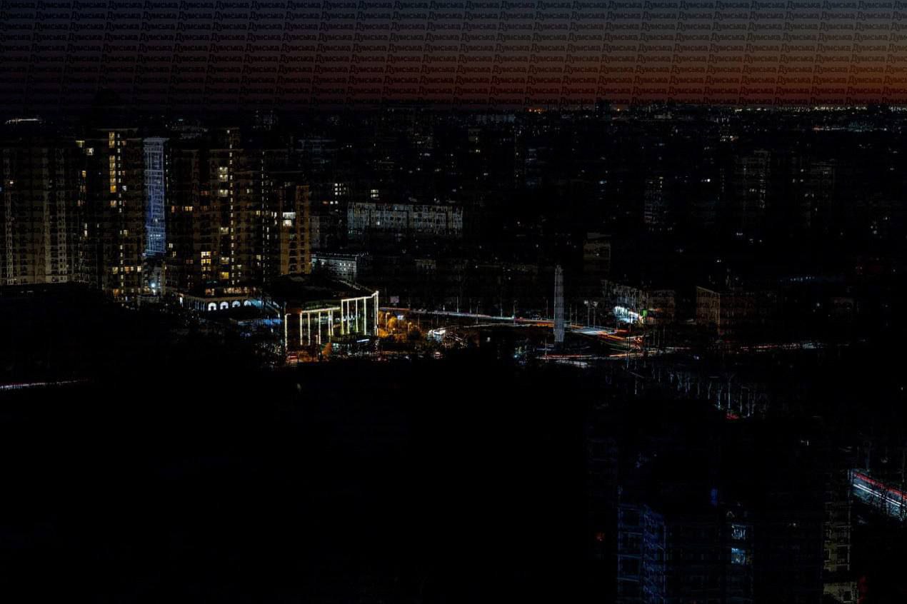 Вечерняя Одесса без света Вечерняя Одесса без света