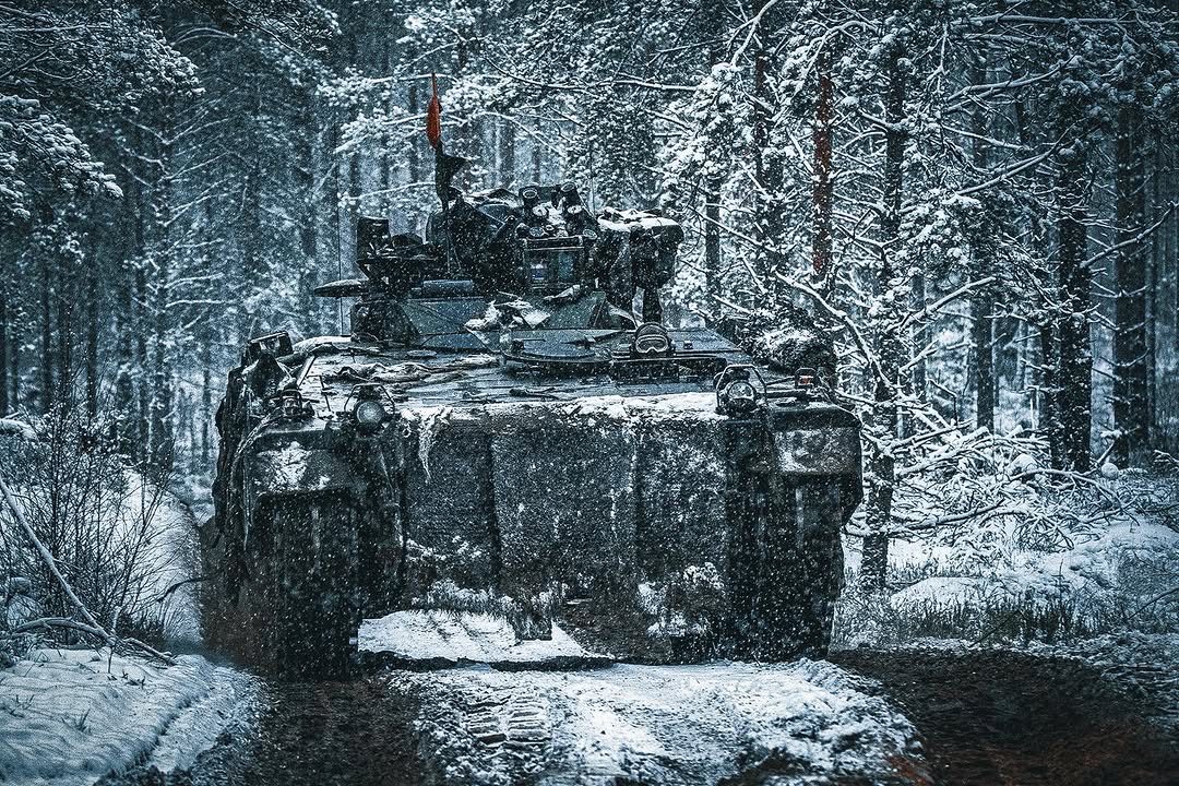 Немецкие военнослужащие Многонациональной боевой группы НАТО в Литве на полигоне Немецкие военнослужащие Многонациональной боевой группы НАТО в Литве на полигоне