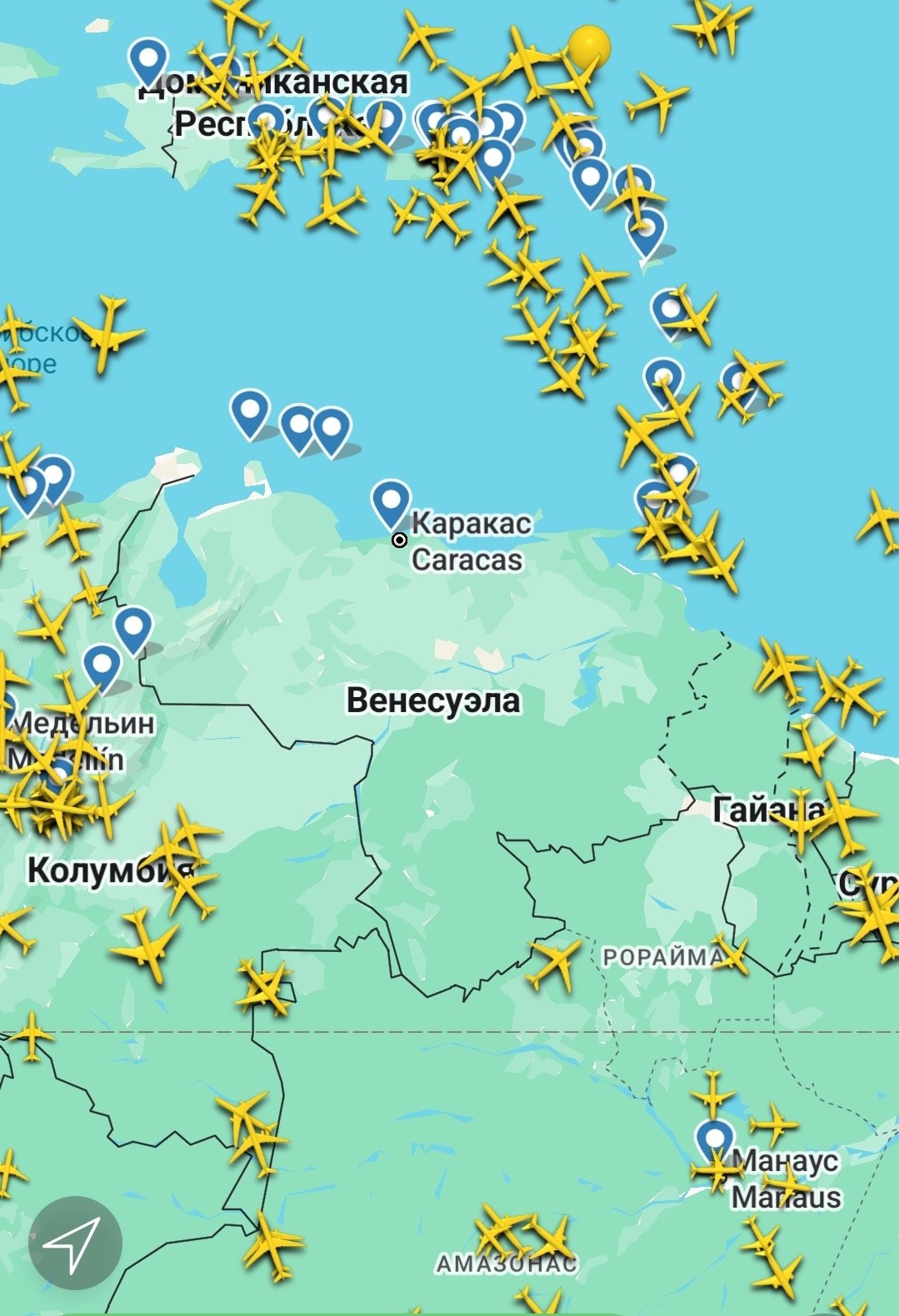 Воздушное пространство над Венесуэлой ожидаемо закрыто