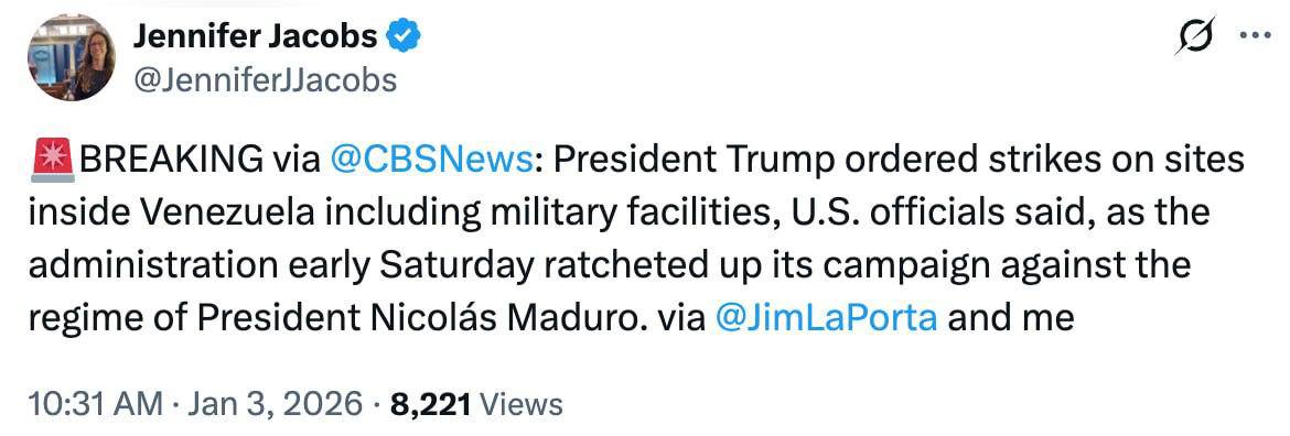 Мадуро подписал указ о введении чрезвычайного положения в связи с атакой на Венесуэлу Мадуро подписал указ о введении чрезвычайного положения в связи с атакой на Венесуэлу