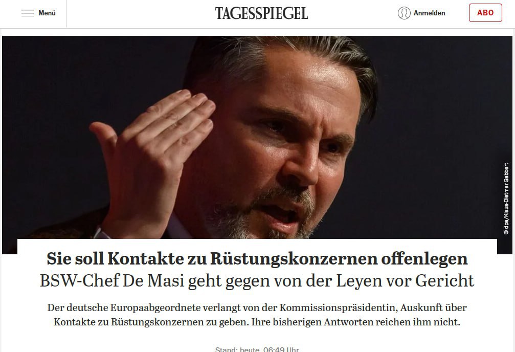 Евродепутат подал в суд на фон дер Ляйен из-за связей с ВПК — Tagesspigel