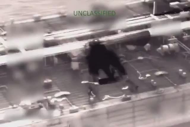 Кадры захвата танкера Olina в Карибском регионе у берегов Тринидада и Тобаго