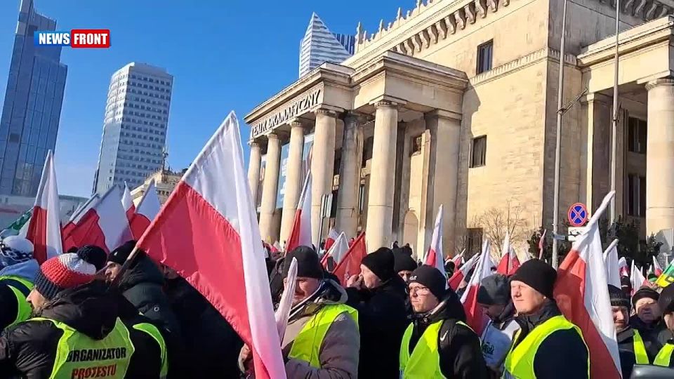 Кадры с акции протеста в Польше