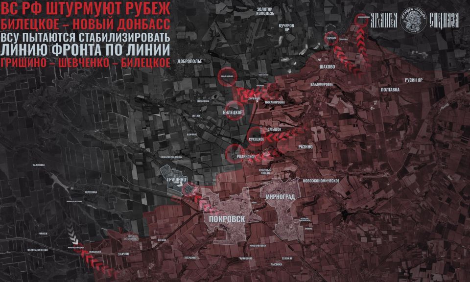 Бои после Покровска. На Покровском направлении идет продвижение наших войск в направлении Белицкое - Шевченко после полной зачистки Покровска и Мирнограда