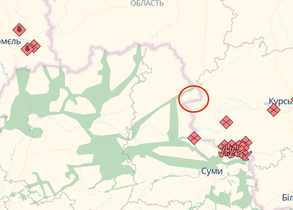 Наступление на новом участке фронта: армия России расширяет зону контроля в сумском приграничье Наступление на новом участке фронта: армия России расширяет зону контроля в сумском приграничье