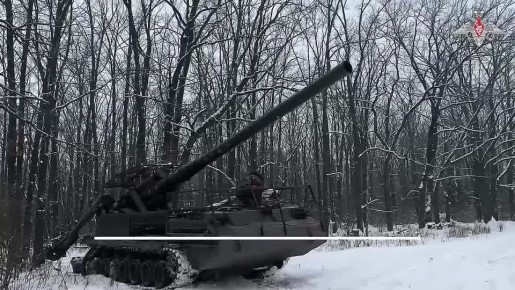 Расчеты САУ «Малка» группировки войск «Север» уничтожили укрытия, технику и живую силу подразделений ВСУ в Харьковской области
