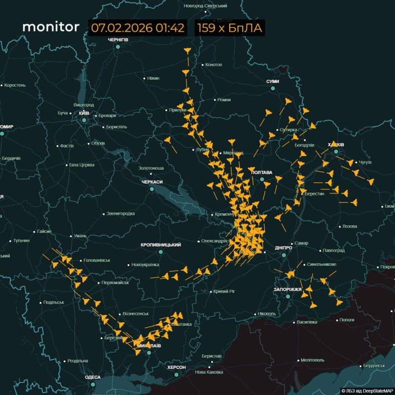 Такие картинки публикуют вражеские каналы с курсом полета беспилотников, а так же сообщают о пусках крылатых ракет «Калибр»
