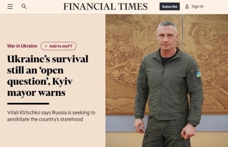 Киев на грани катастрофы: Кличко бьёт тревогу, — Financial Times