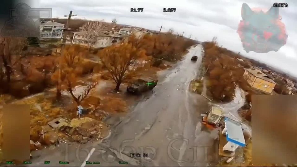 Владимир Разин: Дроноводы 16 бригады спецназа уничтожили броневик Козак и автотранспорт ВСУ на Лиманском направлении