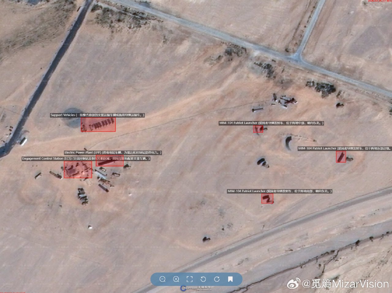 Размещённые в Израиле F-22A и ЗРС Patriot показали на спутниковых снимках Размещённые в Израиле F-22A и ЗРС Patriot показали на спутниковых снимках