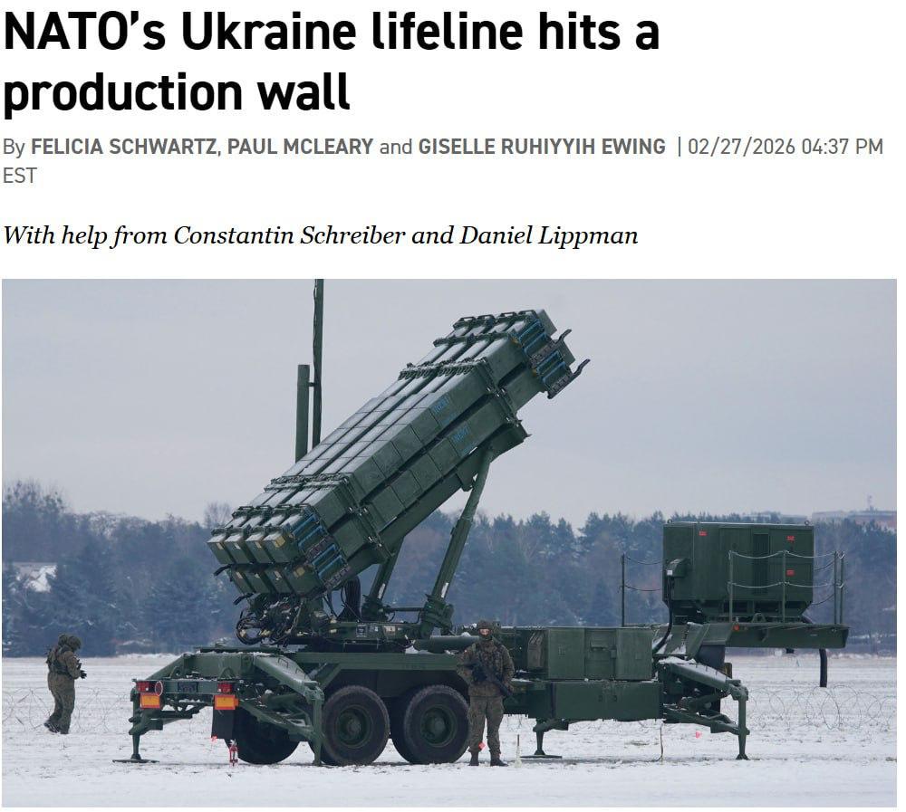 НАТО буксует: поддержка Украины упёрлась в дефицит ПВО — Politico