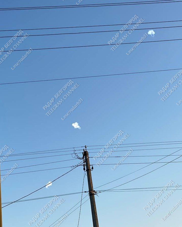 Враг атакует Белгороде работает ПВО Враг атакует Белгороде работает ПВО