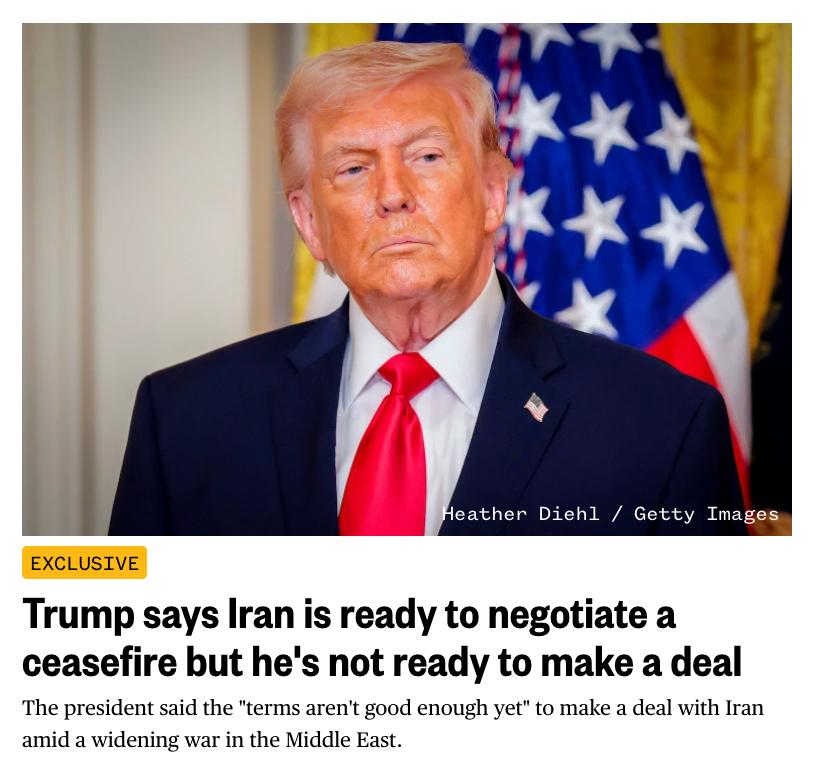 Трамп заявил, что не готов заключать сделку с Ираном, — NBC News