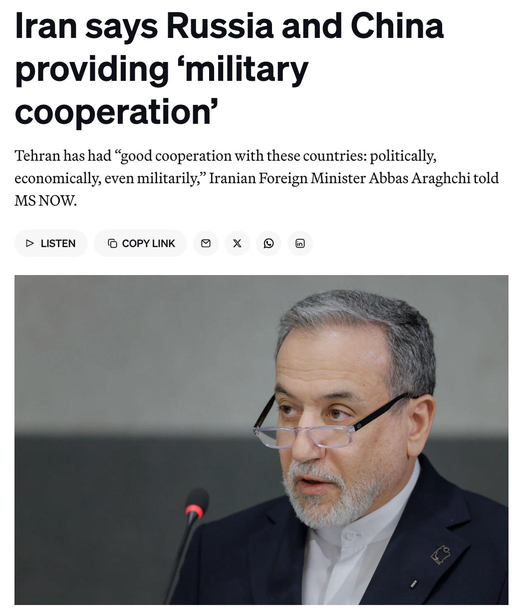Стратегическое партнёрство: Иран продолжает военное сотрудничество с Россией и Китаем